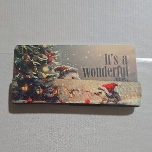 Festive Card Holder with Hedgehog Design